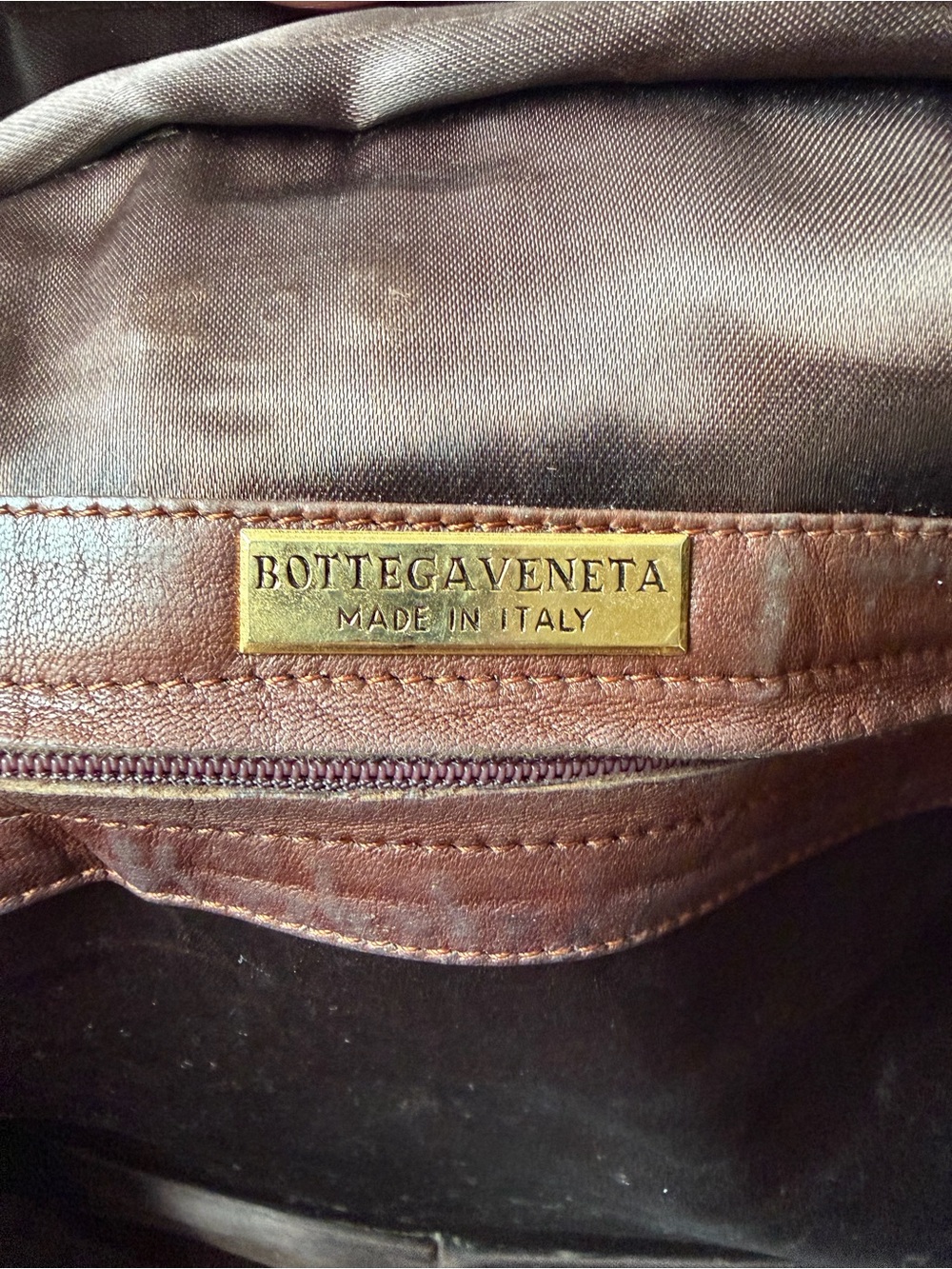 Authentic Bottega Veneta Intrecciato Leather Shoulder Tote in Dark Brown - Picture 9 of 15
